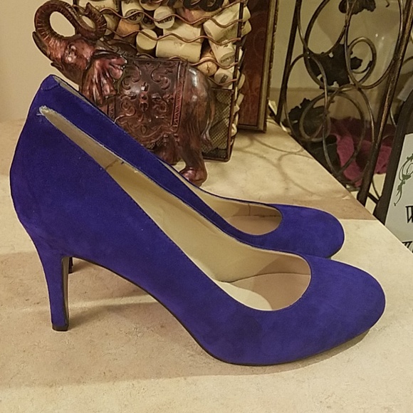 nine west purple heels